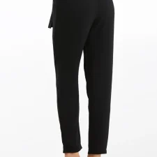 Black dance trousers with attached belt