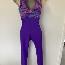 Purple and hologram catsuit