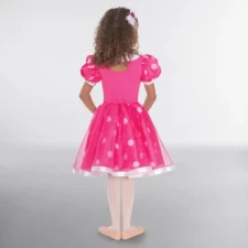 Pink and white spotty party dress