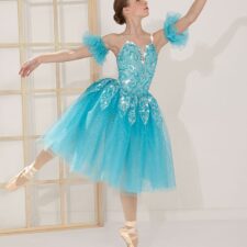 Turquoise and silver sparkle tutu (arm bands and crown not included)