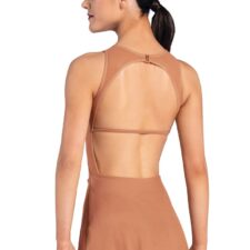 Raspberry chiffon skirted leotard