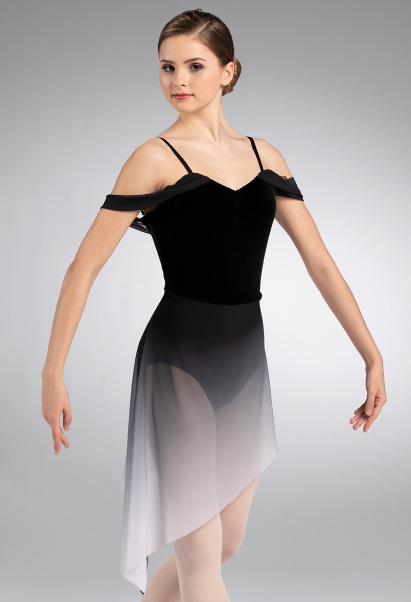 Black and grey ombre chiffon skirted leotard - Suite 109