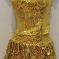 Gold sparkle top and matching skirt