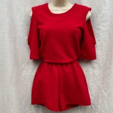 Red playsuit