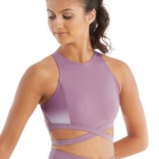French mauve crop top and leggings