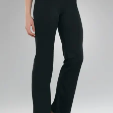 Black lycra flared trousers