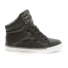 Black and white high top trainers