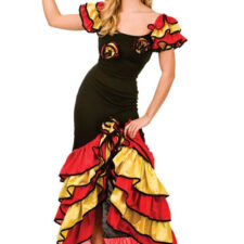 Red, yellow and black Spanish style Dress