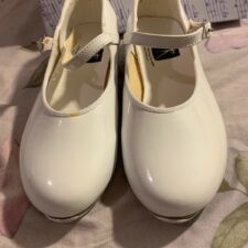 White patent Mary Jane tap shoes